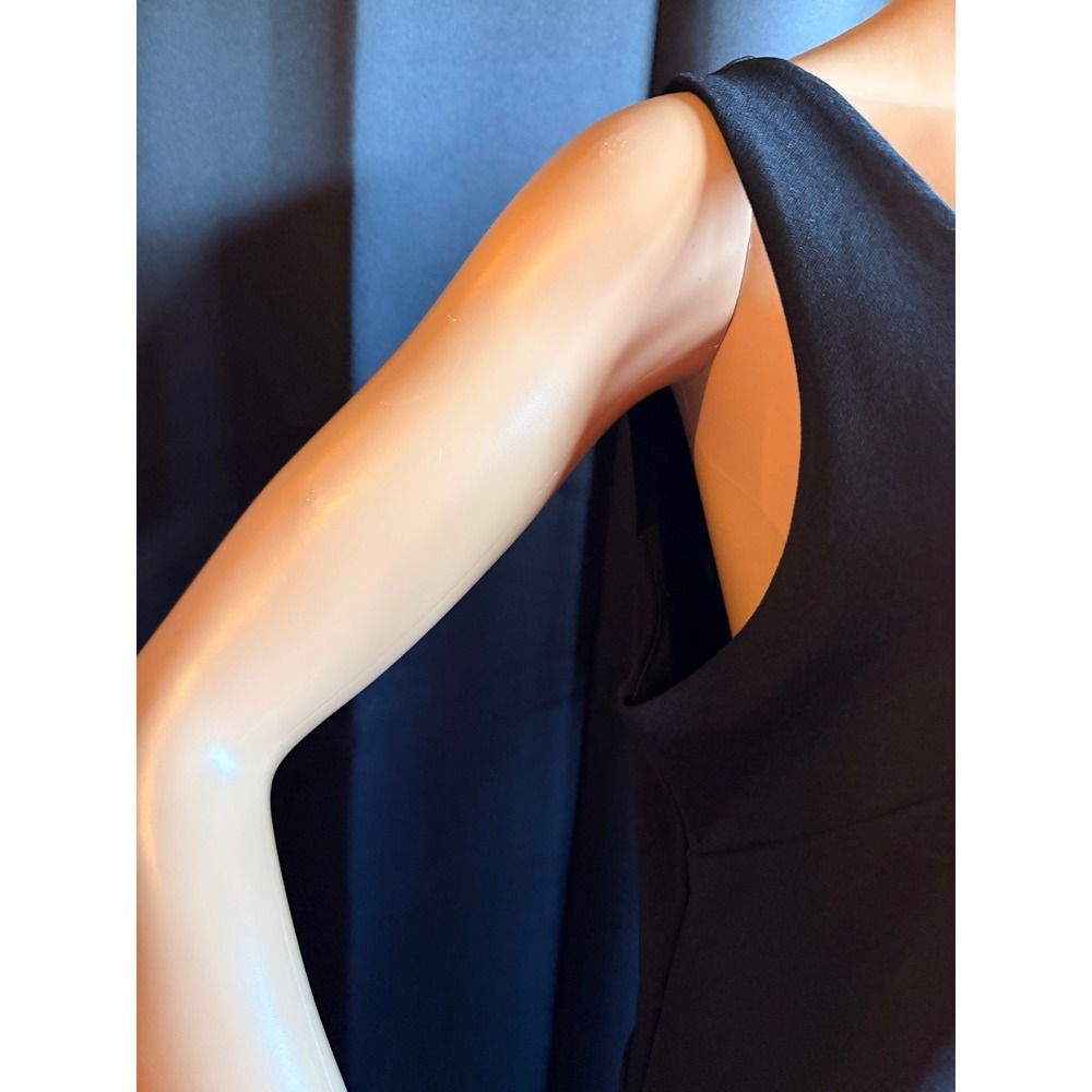 Express Black Ruched Sheath Dress Sz Lg NWT Minimalist Quiet Luxury Coaktail 90s - Picture 9 of 15